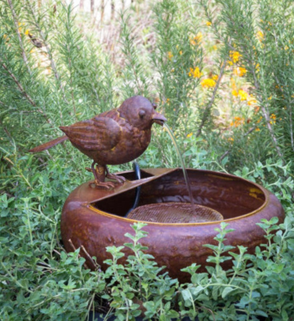 Folk Art Little Bird Fountain