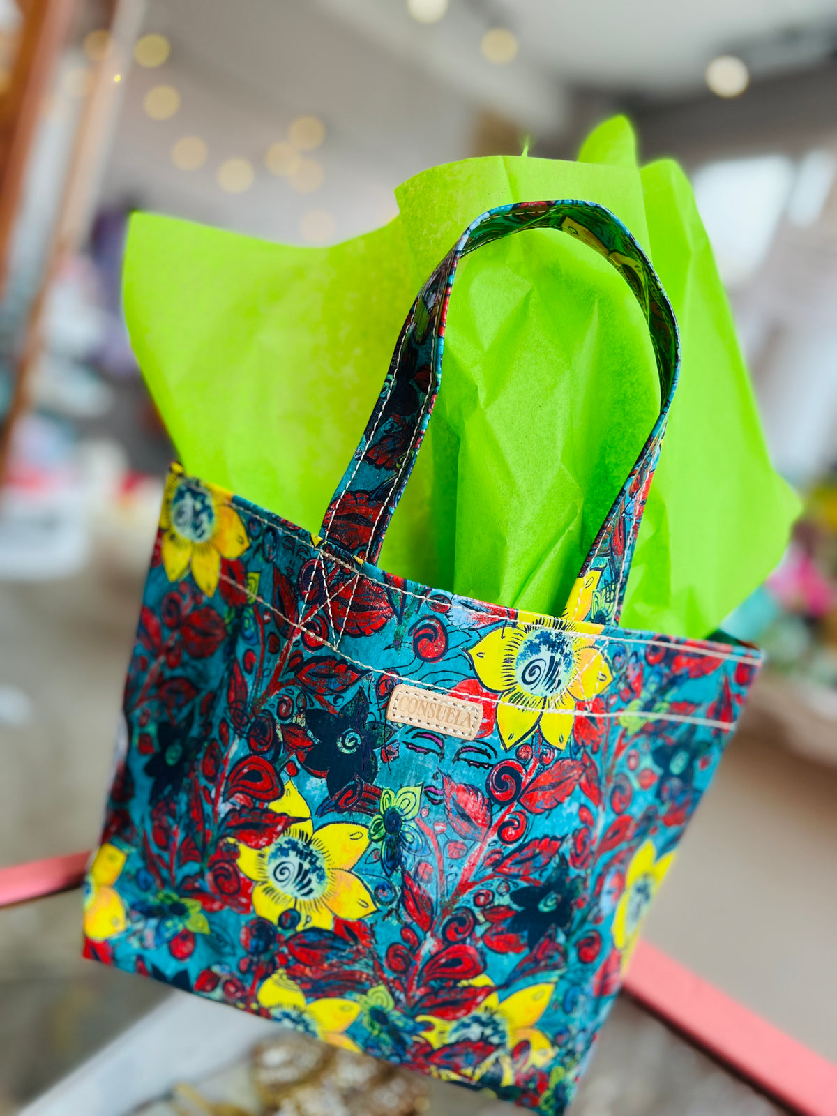 CONSUELA - Turquoise Floral Grab N Go Mini