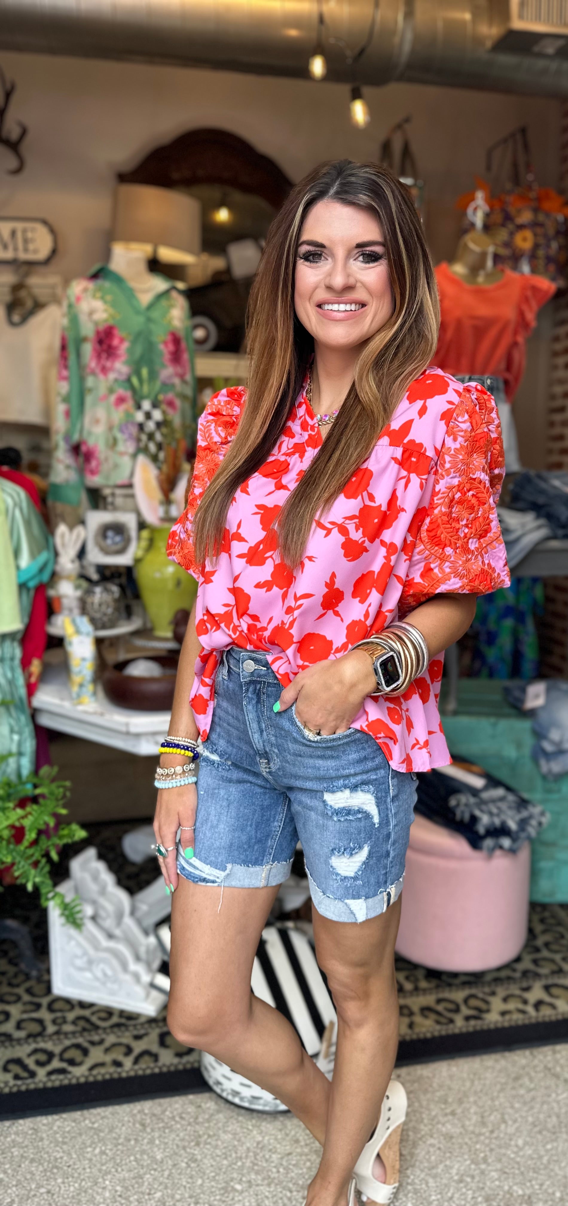 Denim shorts mid length deals