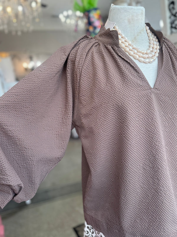 The Brinlee Top - Brown