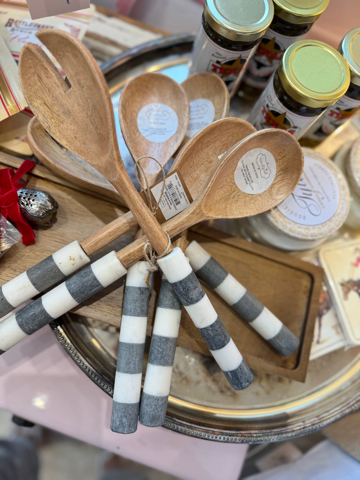 Mud Pie - Salad Servers (Marble)