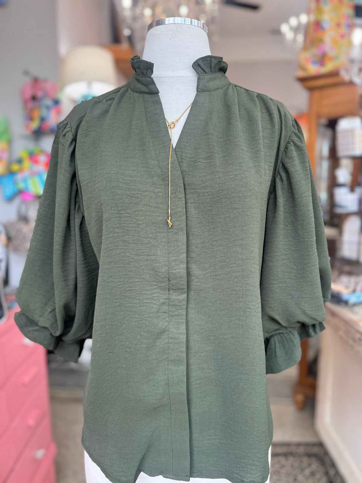 The LALA Top - Dark Olive