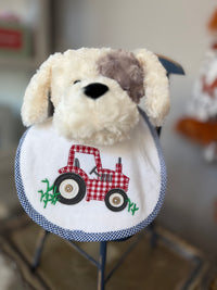 MUD PIE BABY BIB - LIL RED TRACTOR