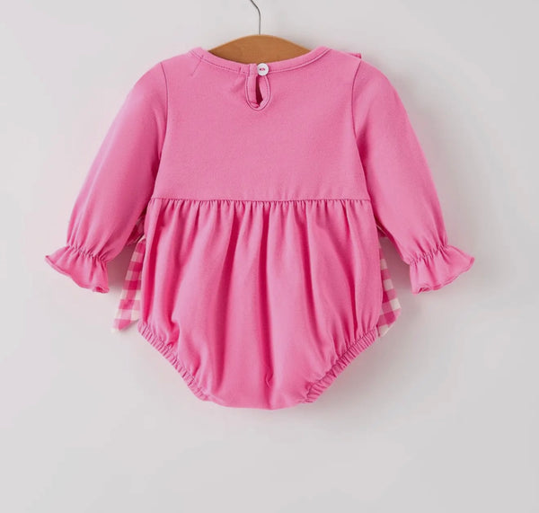 "Gobble" Smocked Embroidered Girls Romper