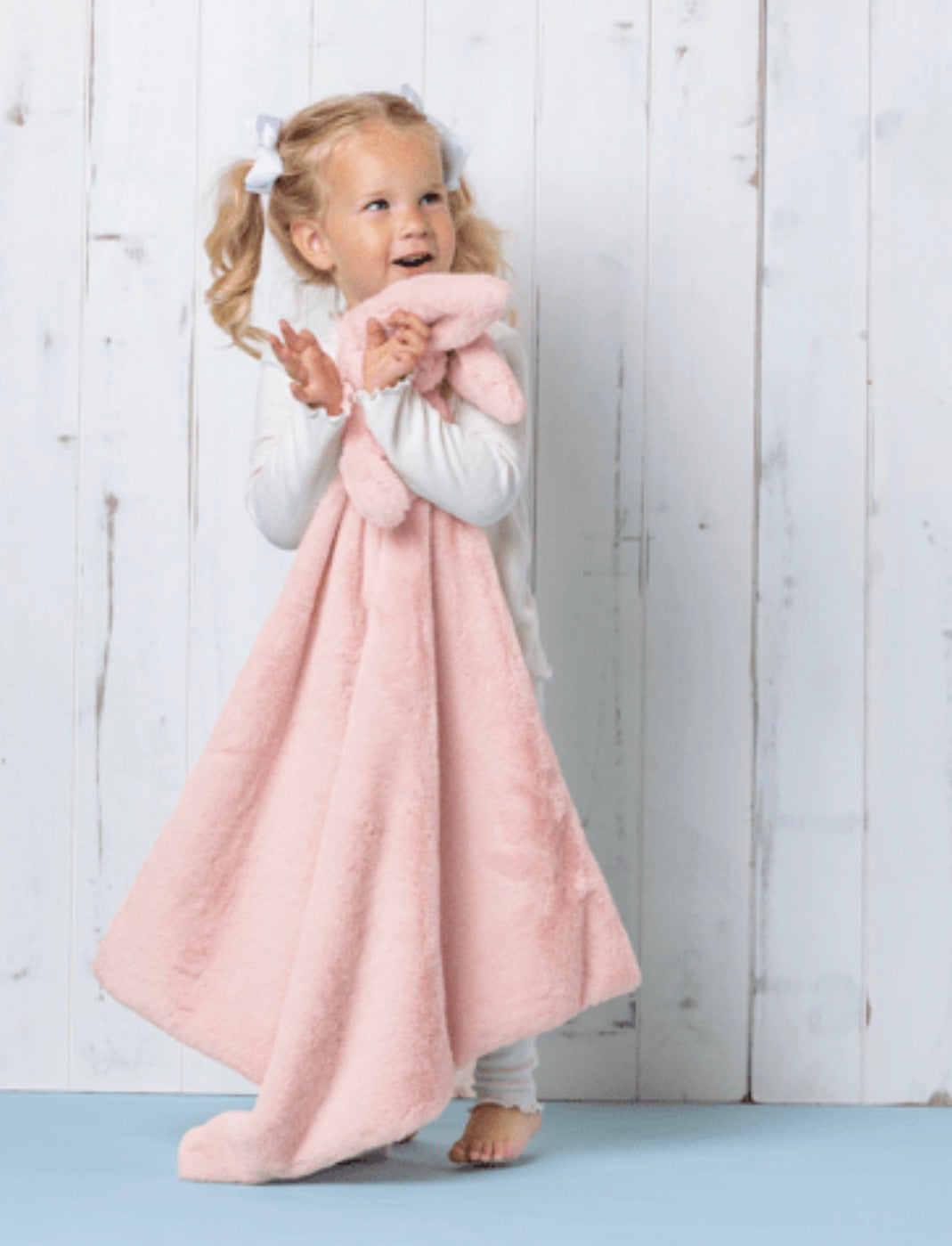 Pink bunny Cuddle Blanket