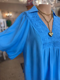The Smocked Blue Top