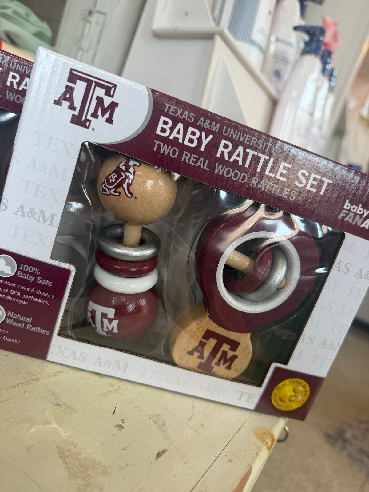 A&M Aggies - Baby Rattles - 2 pack