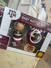 A&M Aggies - Baby Rattles - 2 pack