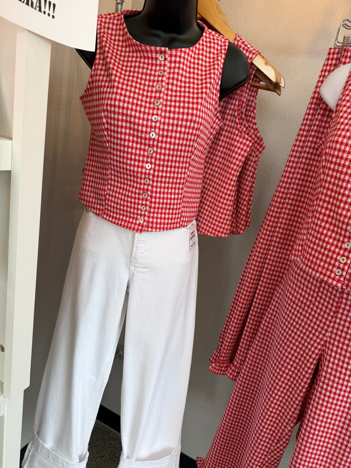 Red Gingham Top