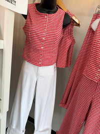 Red Gingham Top