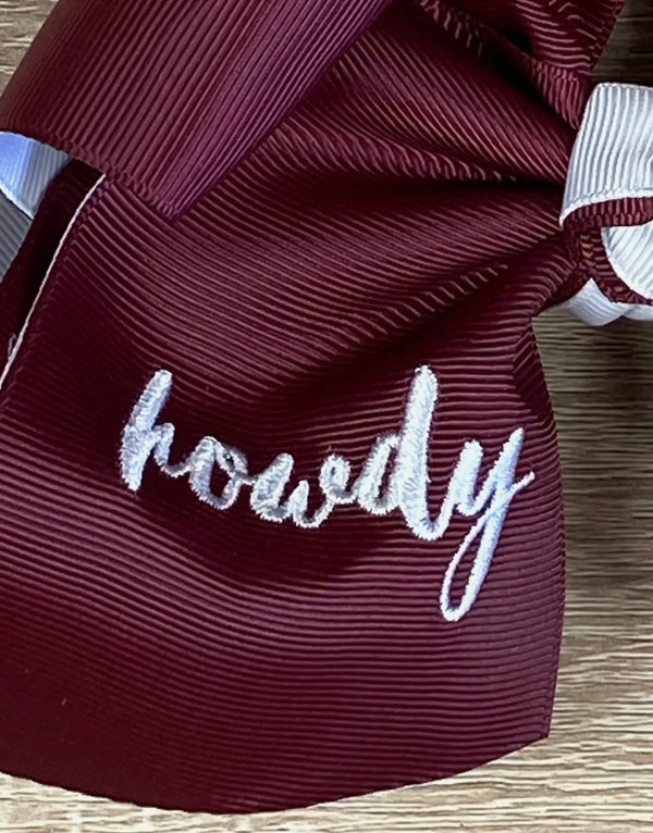 Howdy Double layer bow -Alligator Clip