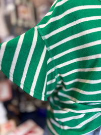 Ruffles & Stripes Top - Green/White