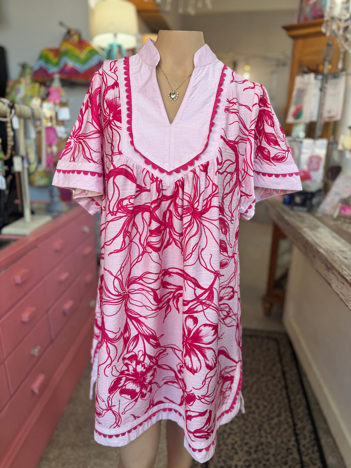 The Pink Hibiscus Dress