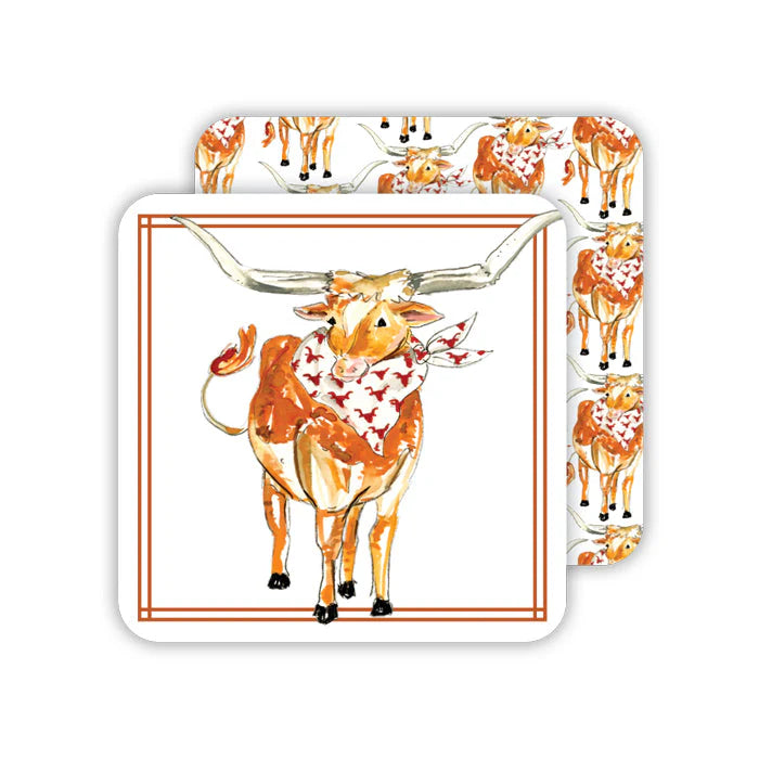Handpainted Longhorn - Coasters 20
