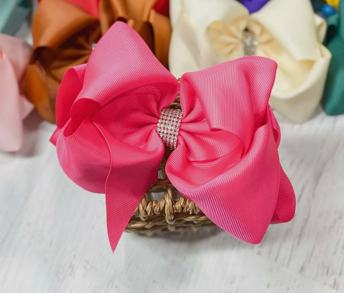 Rhinestone Hair Bow -Assorted