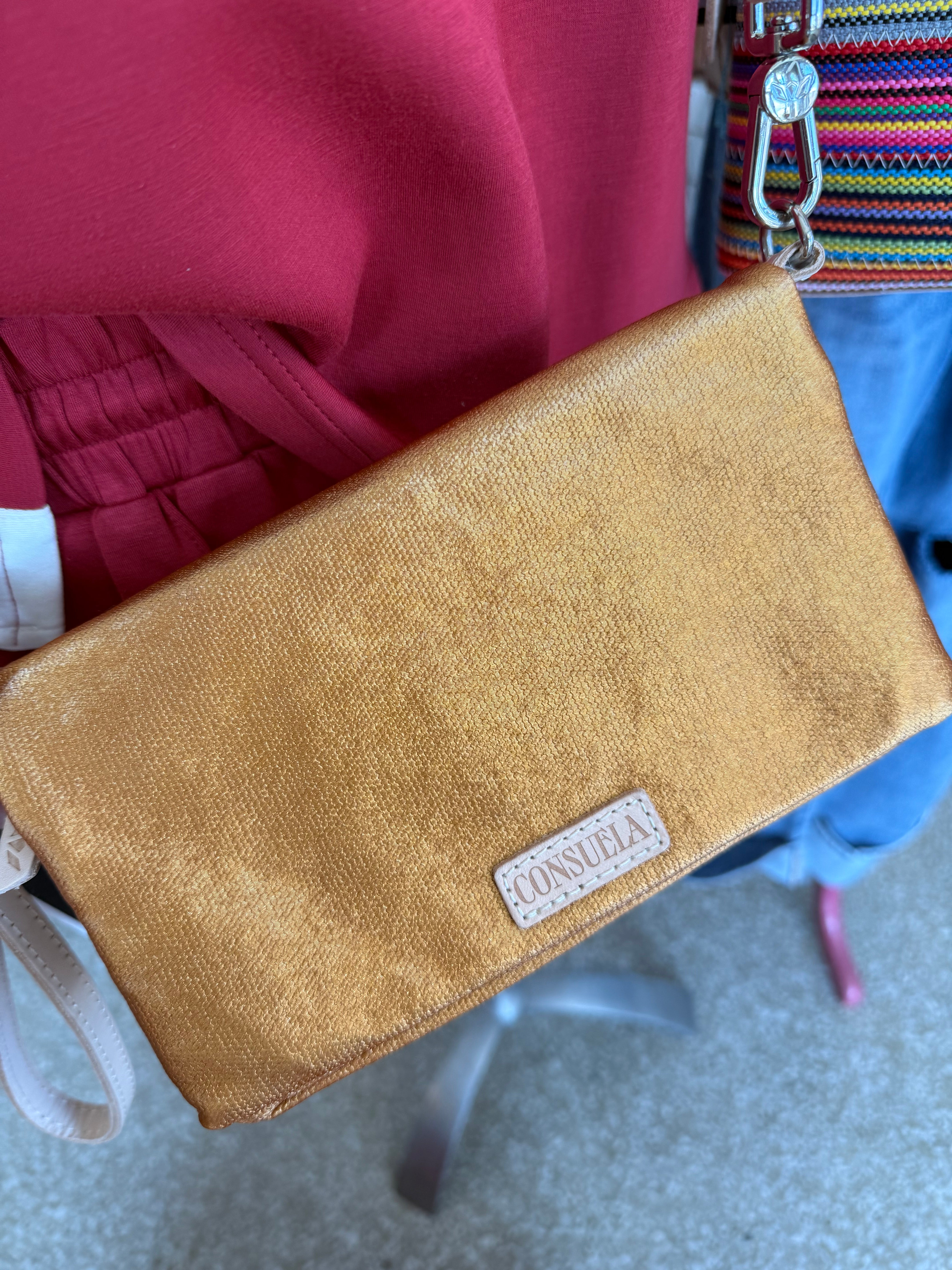 Consuela - Bronzed Uptown Crossbody – The Pink Leopard