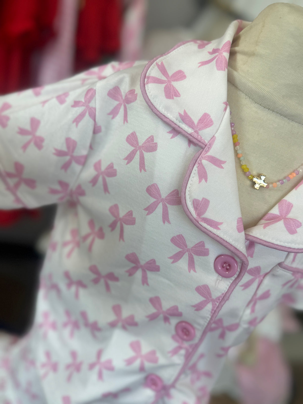 Princess Pink Bow Pajama Set