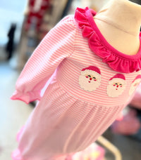 Striped Santa Girls Bubble