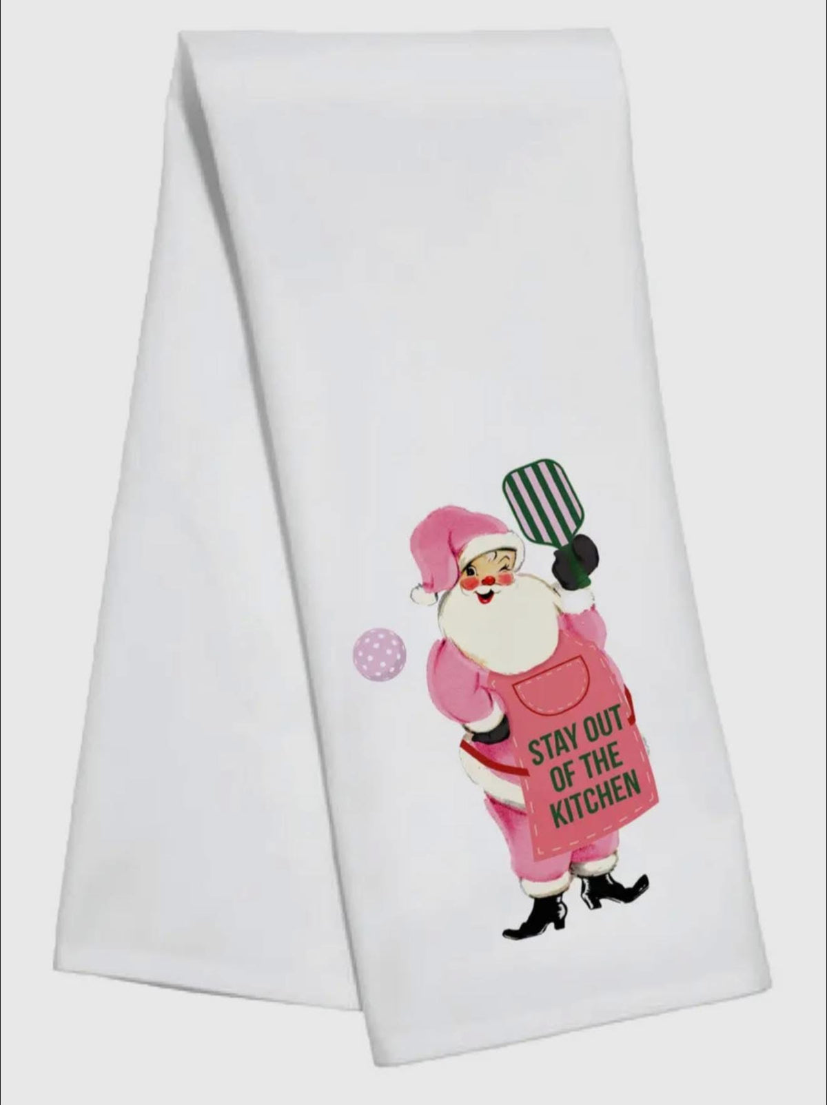 Santa Stay out of the Kitchen - Tea Towel
