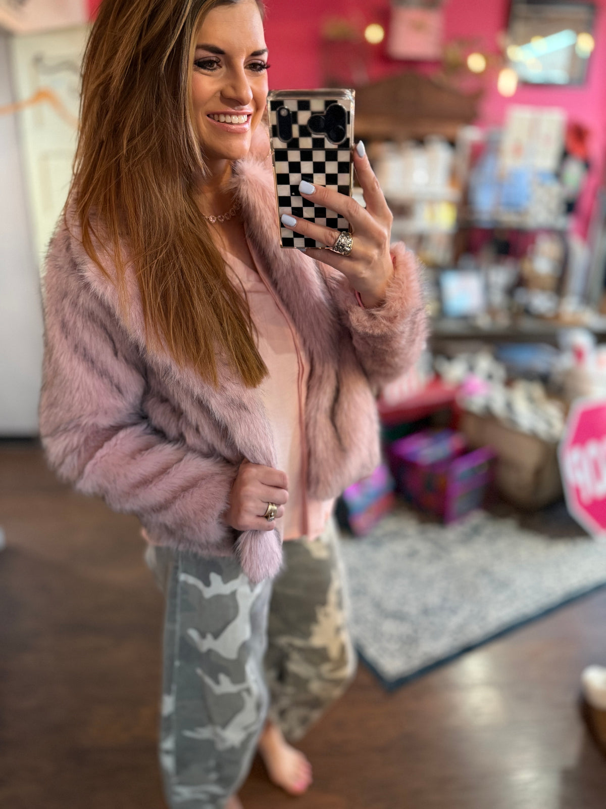 Pink Fur Coat - SALE ALL SALES FINAL