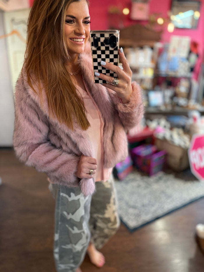 Pink Fur Coat - SALE ALL SALES FINAL