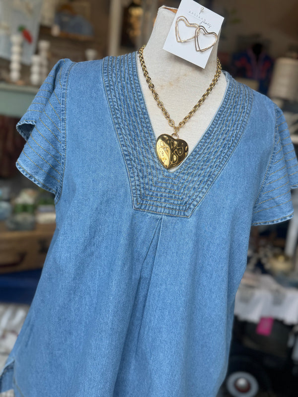 The Darlin Denim Top