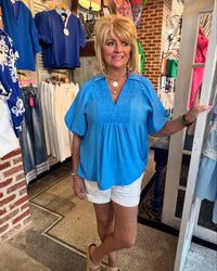 The Smocked Blue Top