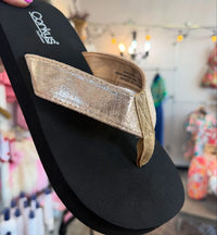 The Overboard Flip Flops- Gold