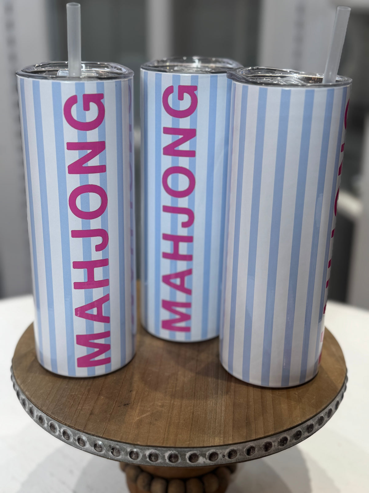 Mahjong Skinny Tumbler