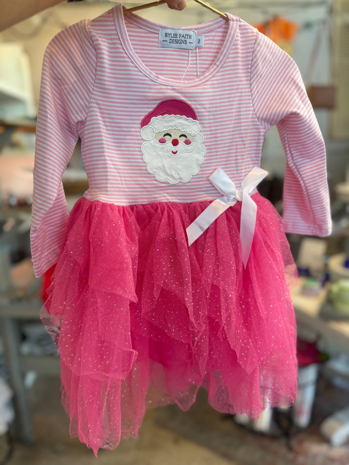 Striped Santa TuTu Dress