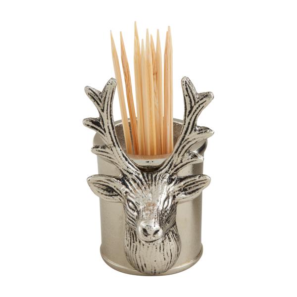 Holder With Deer Head Toothpick Caddy Set