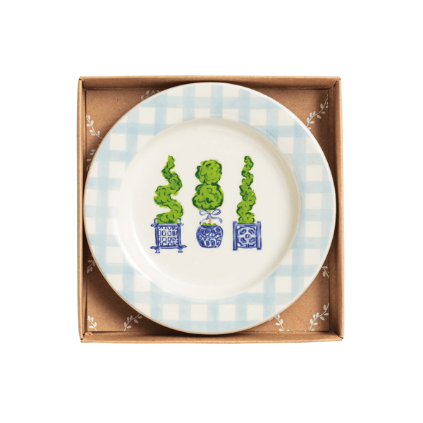 Three Topiary Tidbit Plate