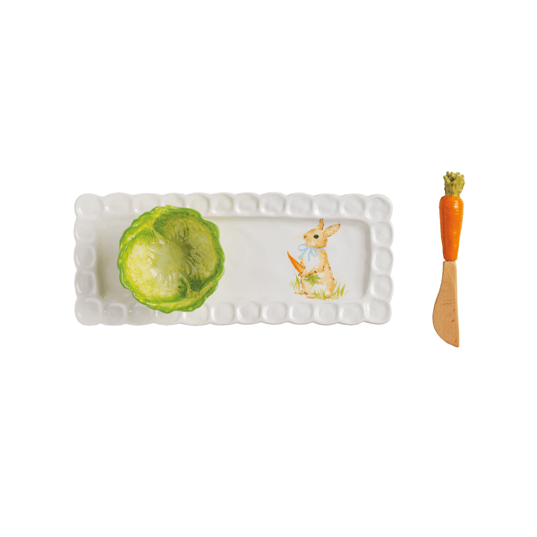 Bunny Tray & Cabbage Tidbit Set