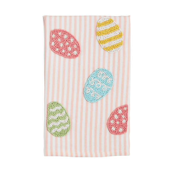 Easter Egg Beaded Tea Towel