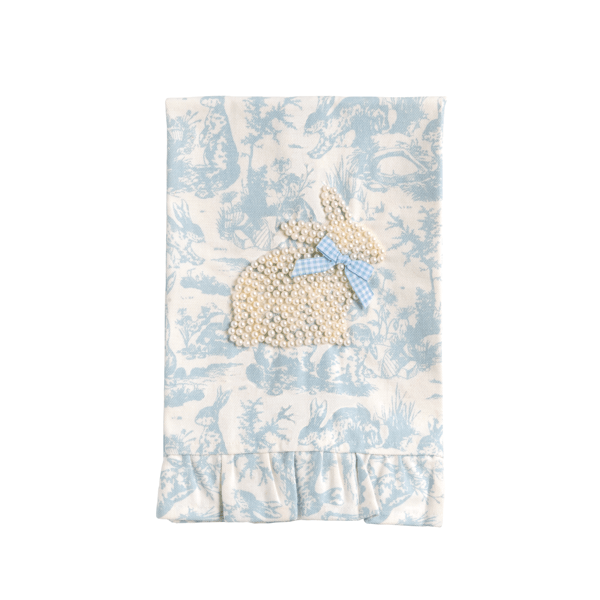 Toile Bunny Pearl Towel - Assorted
