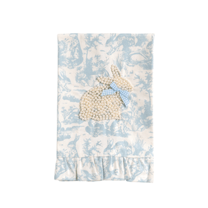Toile Bunny Pearl Towel - Assorted