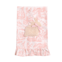 Toile Bunny Pearl Towel - Assorted