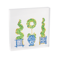 Three Topiary Acrylic Plaque