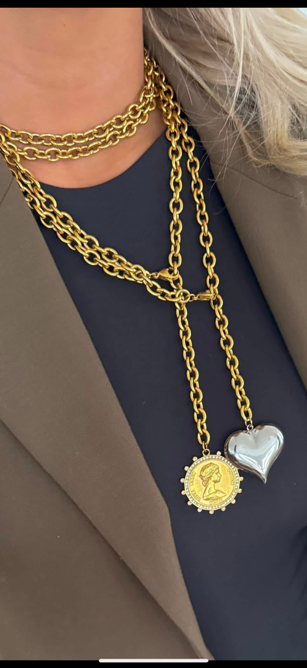 XL Coin Necklace - Water Resistant