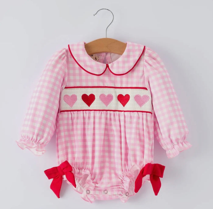 Hearts & Pink Plaid Bubble