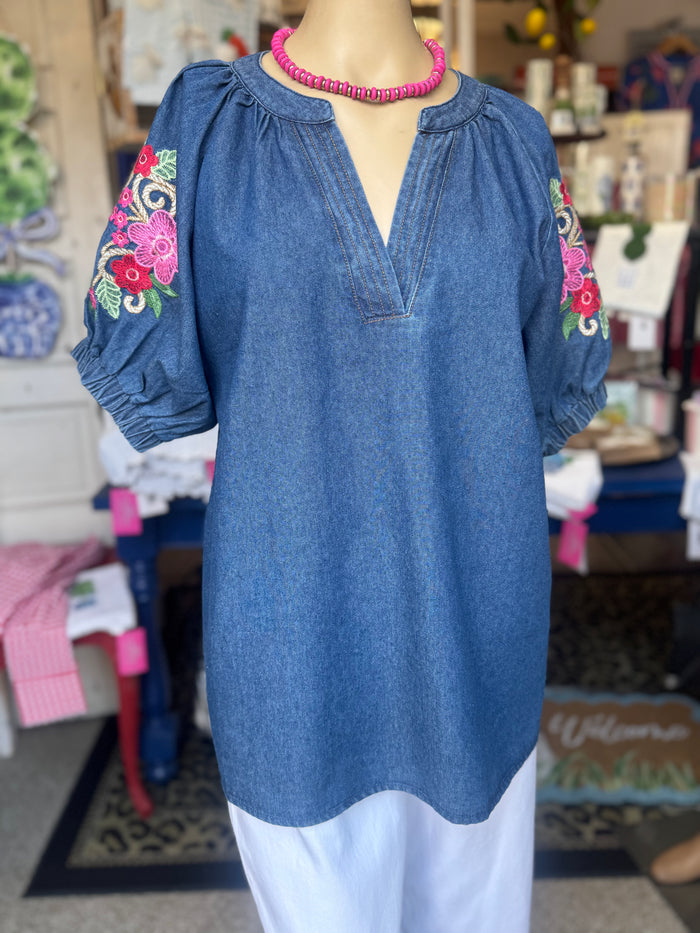 The Wildflower Denim Top
