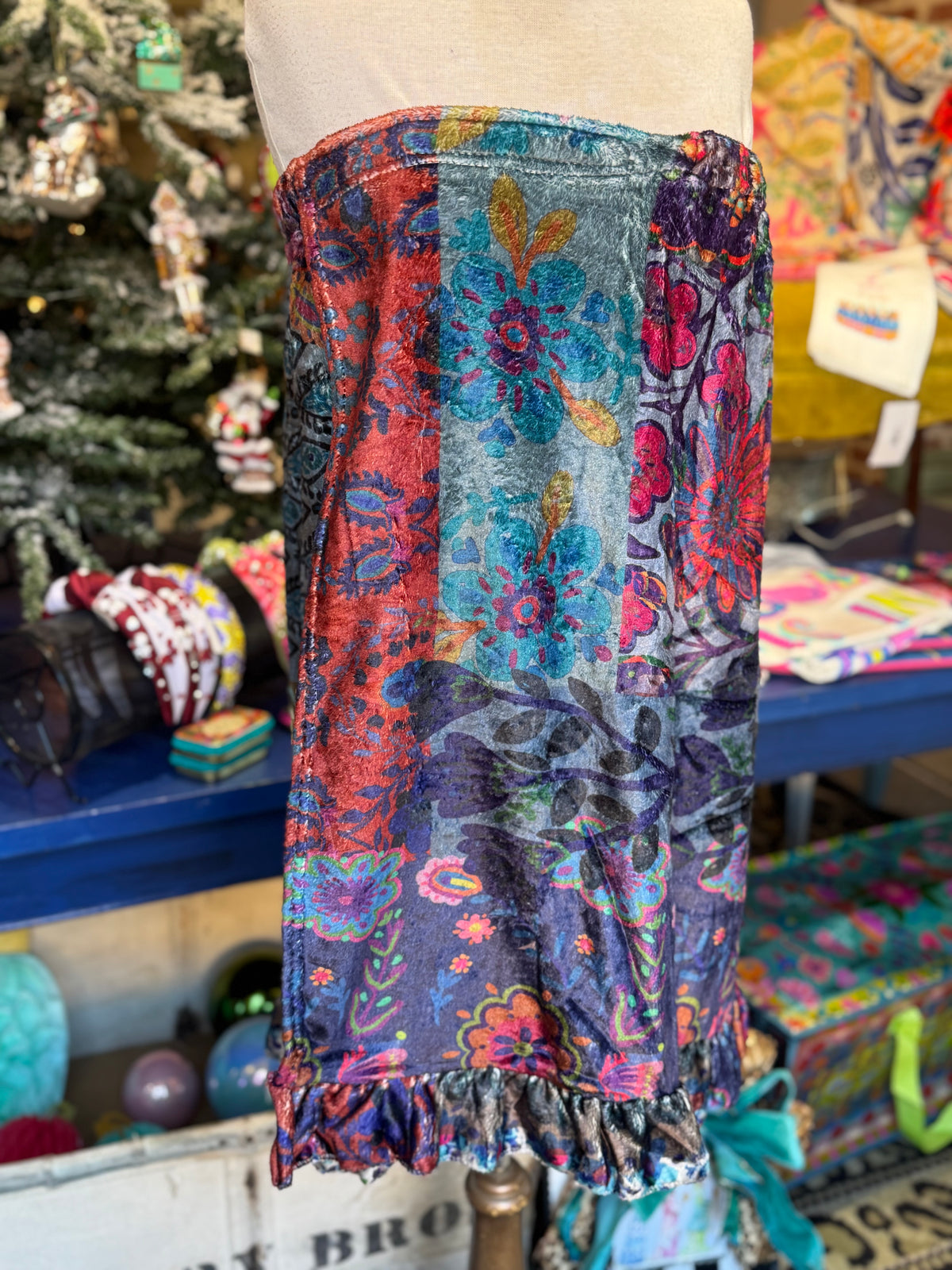 Towel Wrap - Blue Patchwork