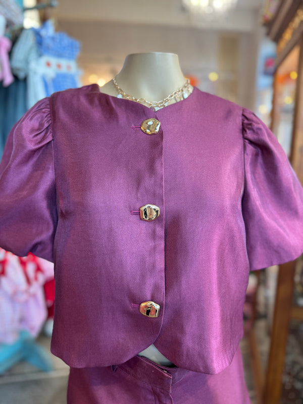 The Kenley Top - Plum