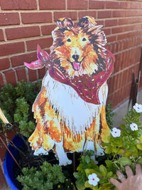 Collie Dog Yard Stake