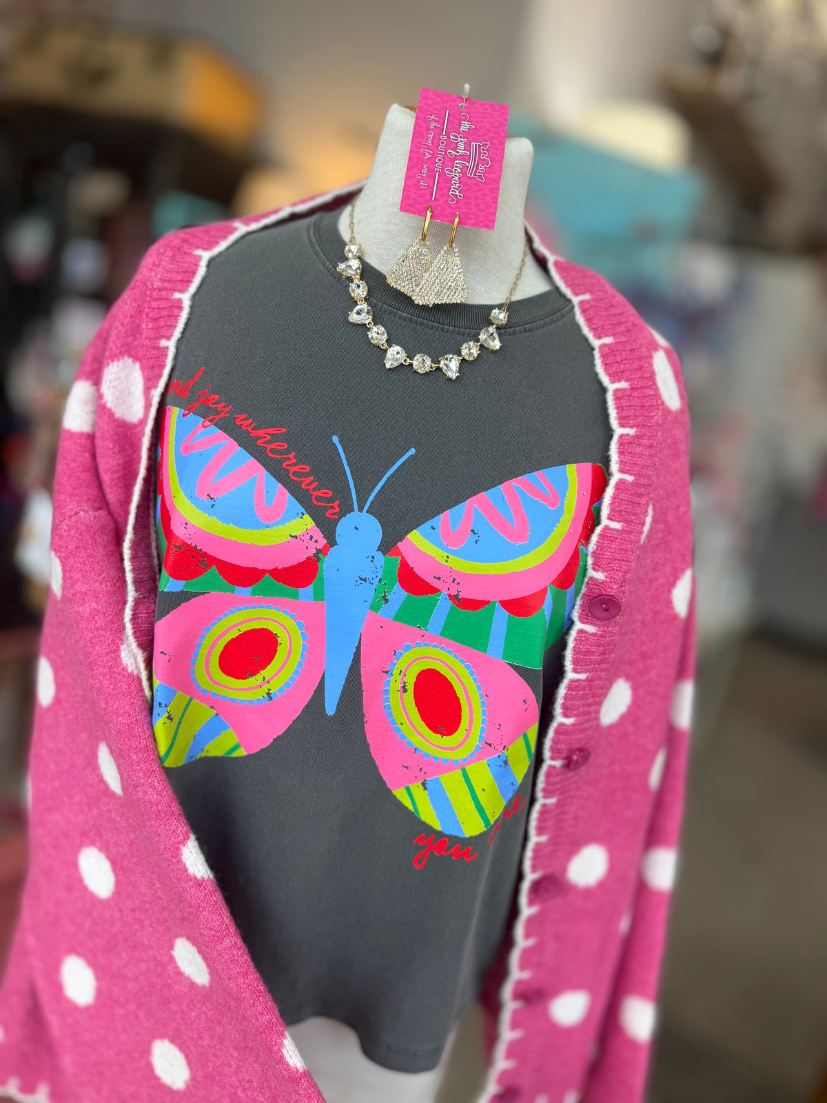 Butterfly Crop Tee - Find Joy wherever you are 🦋