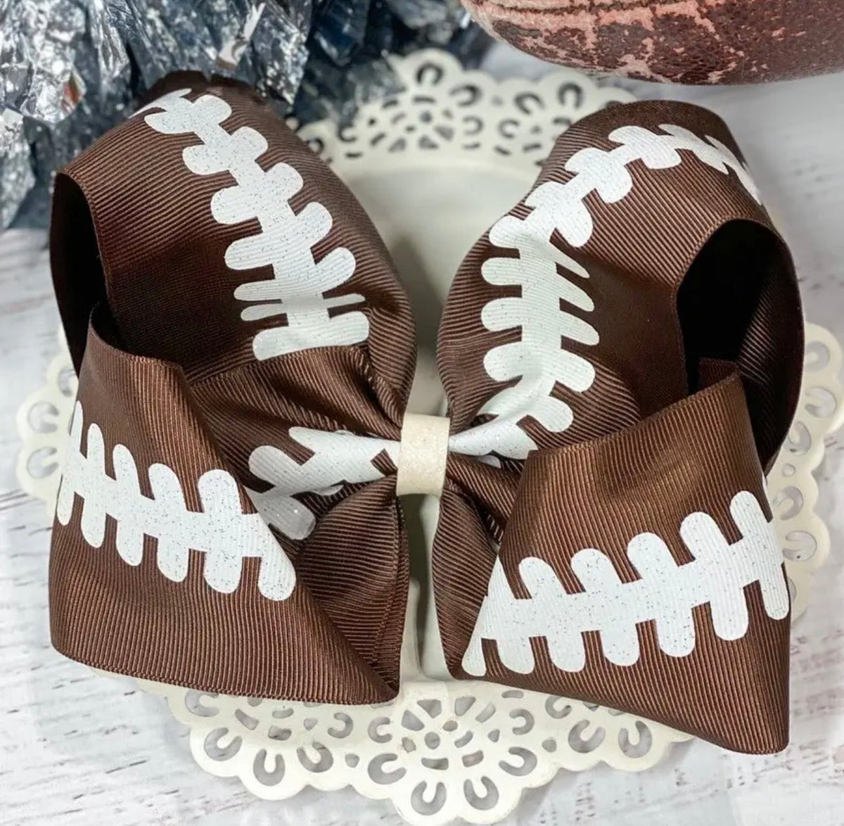 Football Bow - TEXAS SIZE