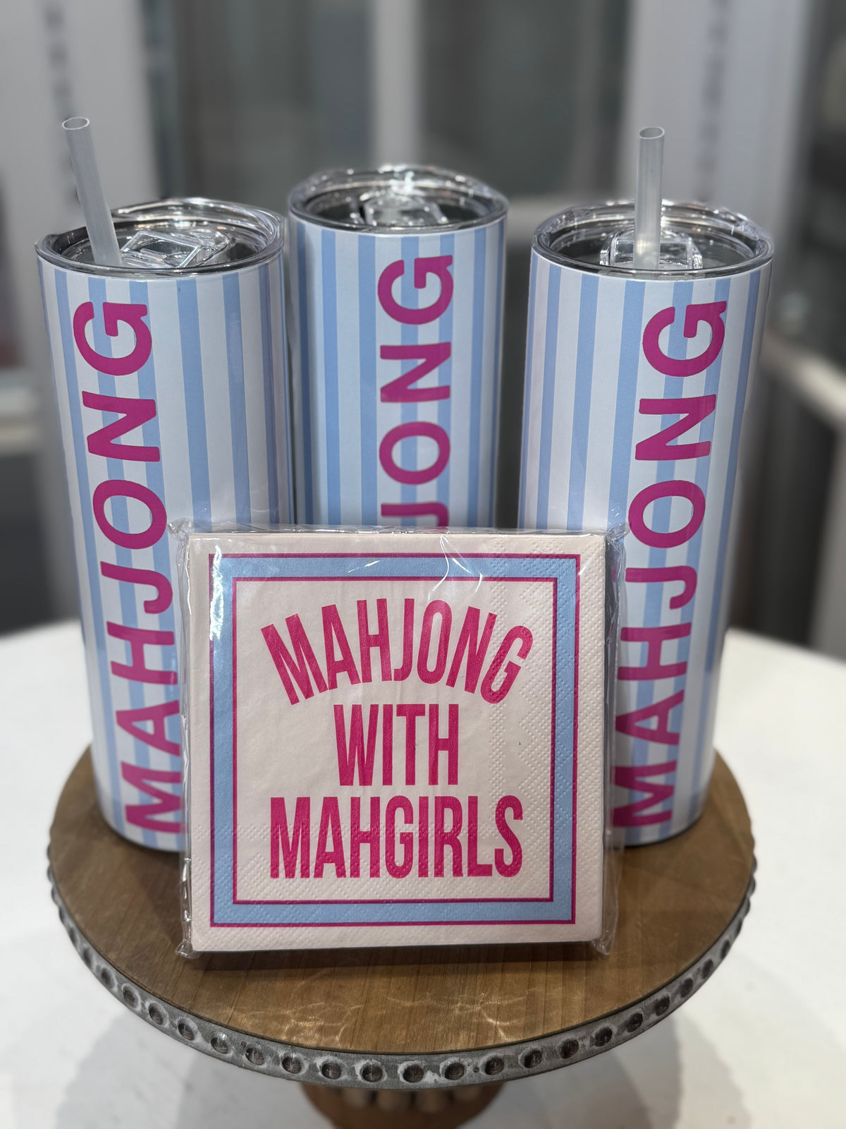 Mahjong Skinny Tumbler