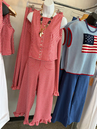 Red Gingham Top