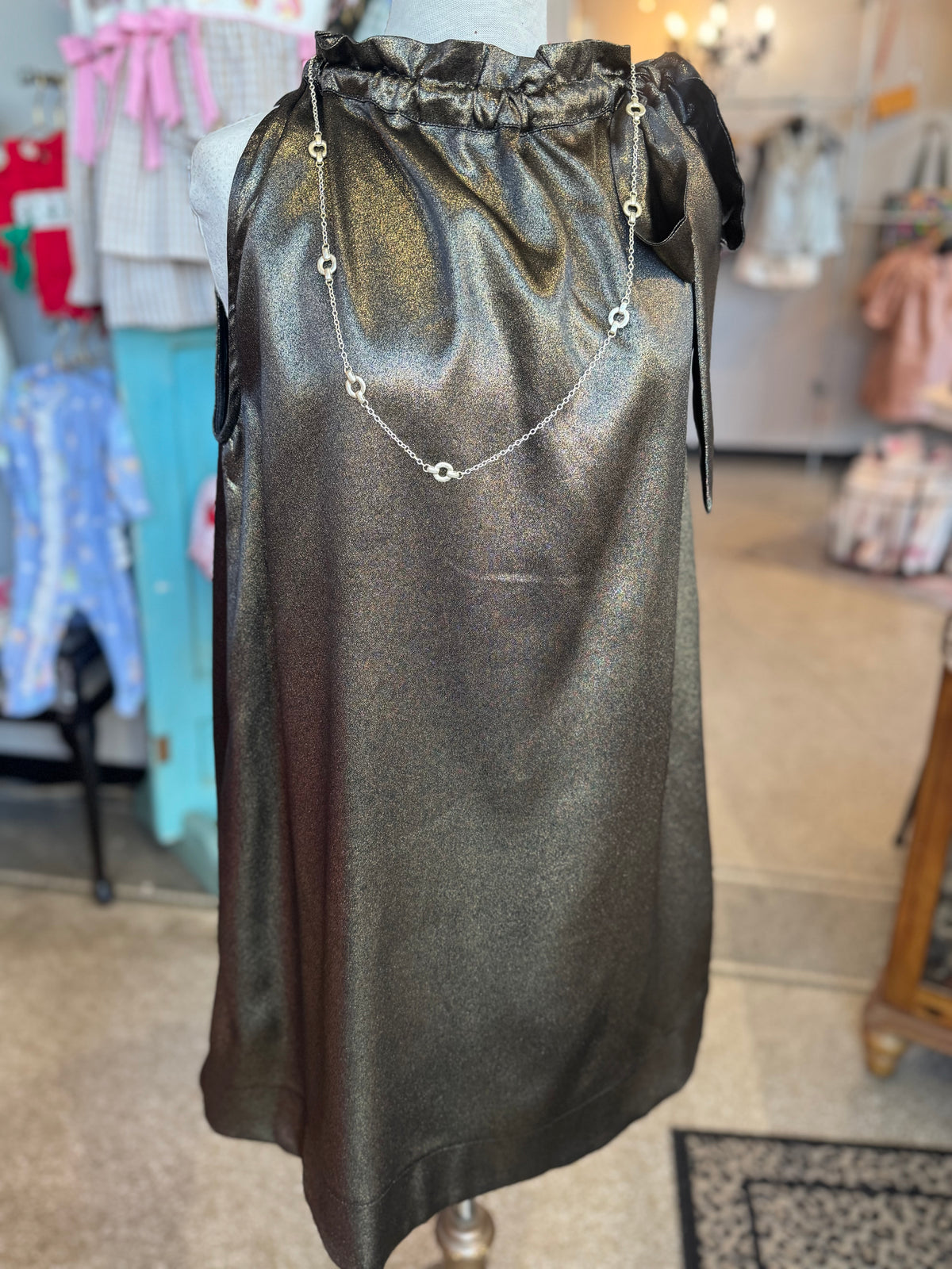 The Golden Hour Dress - Gold/Black