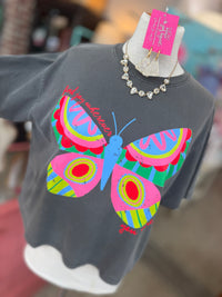 Butterfly Crop Tee - Find Joy wherever you are 🦋
